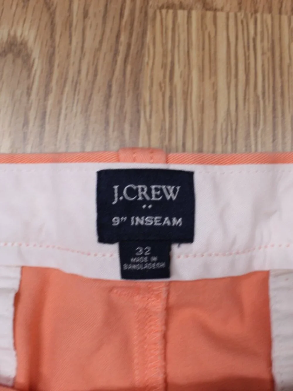 J.CREW REGULAR FIT SHORTS COTTON/SPANDEX PEACH Sz 32